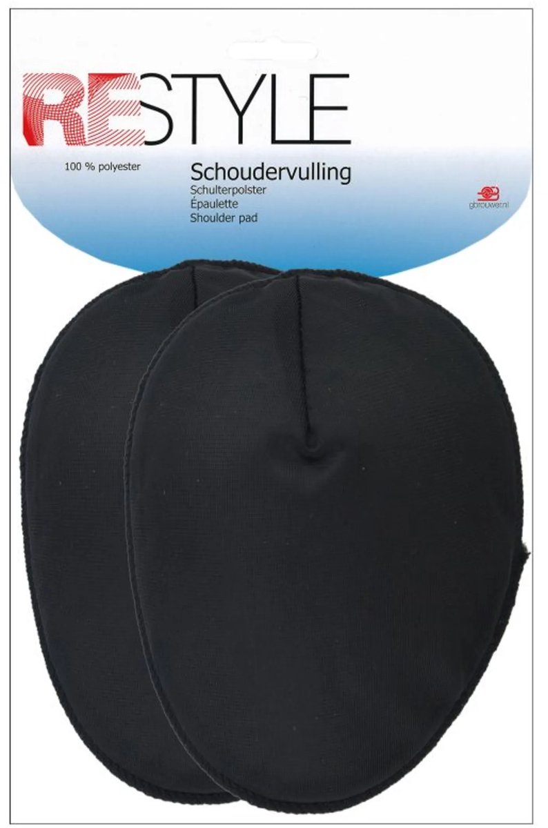 Restyle Schoudervulling Raglan 15mm Dik 000 Zwart