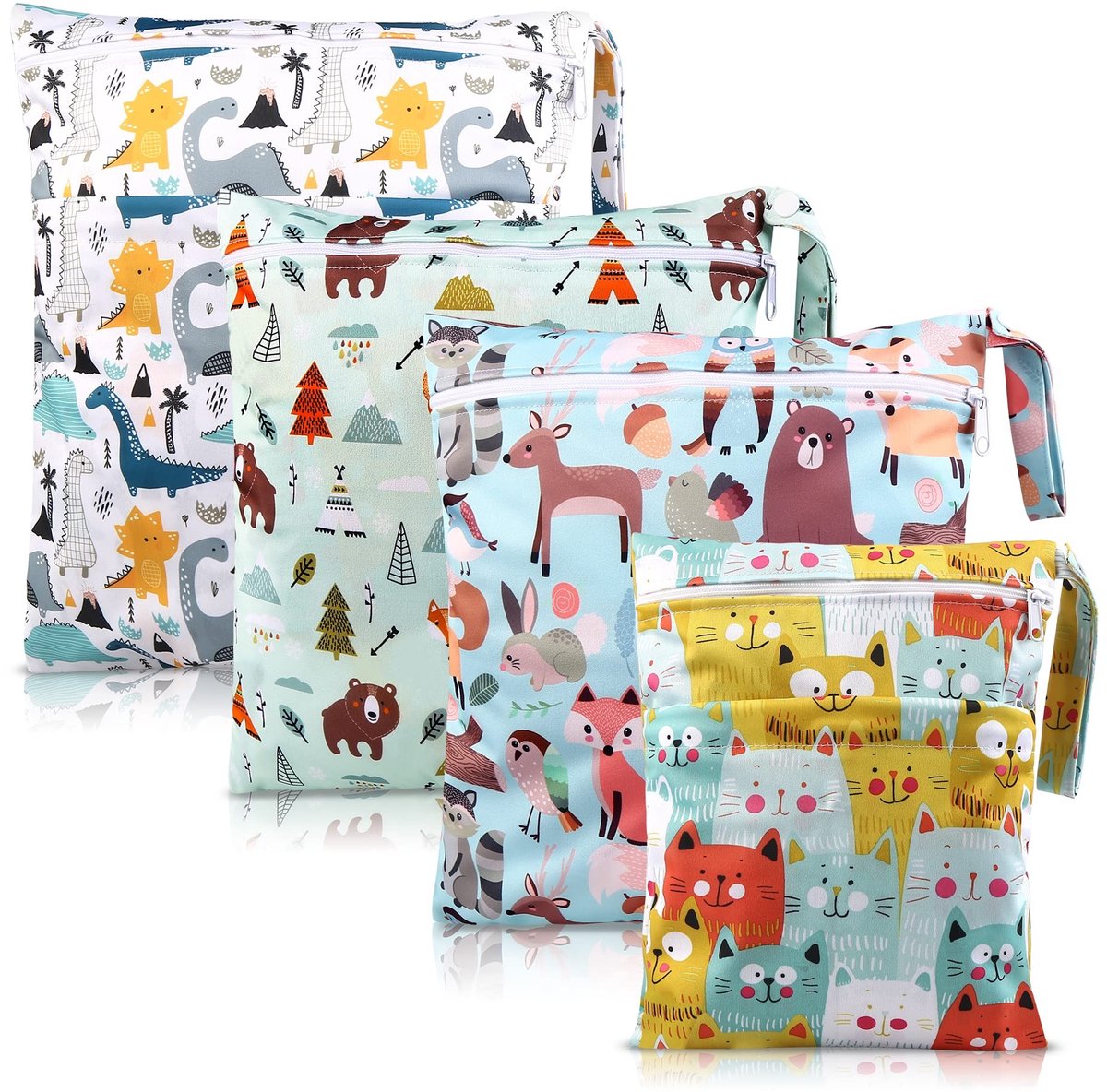 Omgoods - Set van 4 Waterdichte Wetbags voor Kinderen