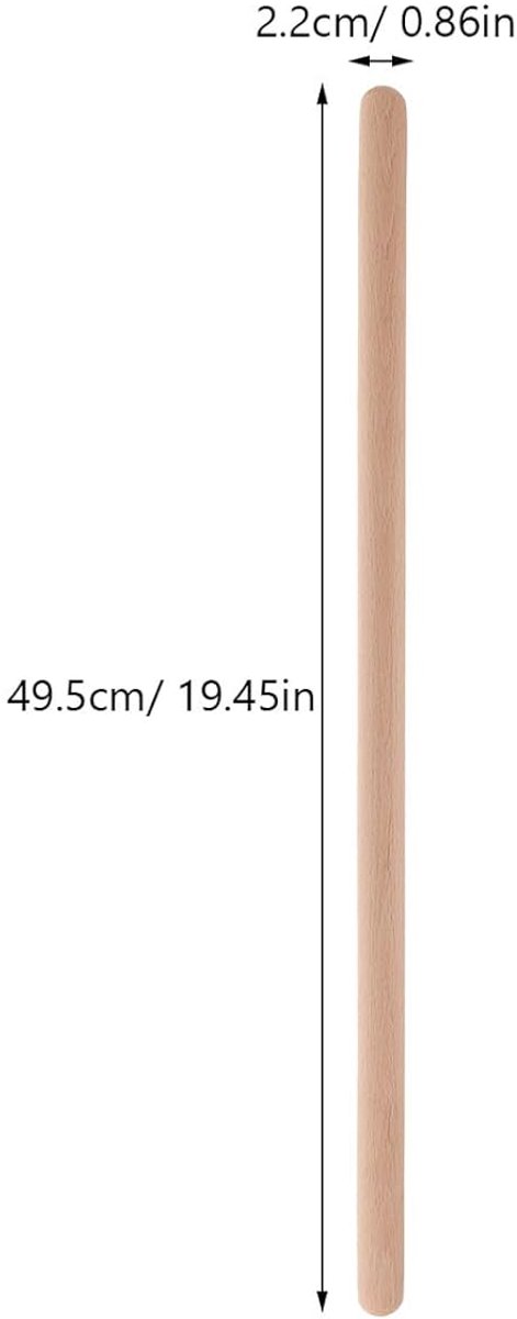Houten Pilates Stok - Yoga Rekoefen Stok - Houding Corrigeren - Massief Houten Constructie - 49.5 cm - Beige van houten — afbeelding 3