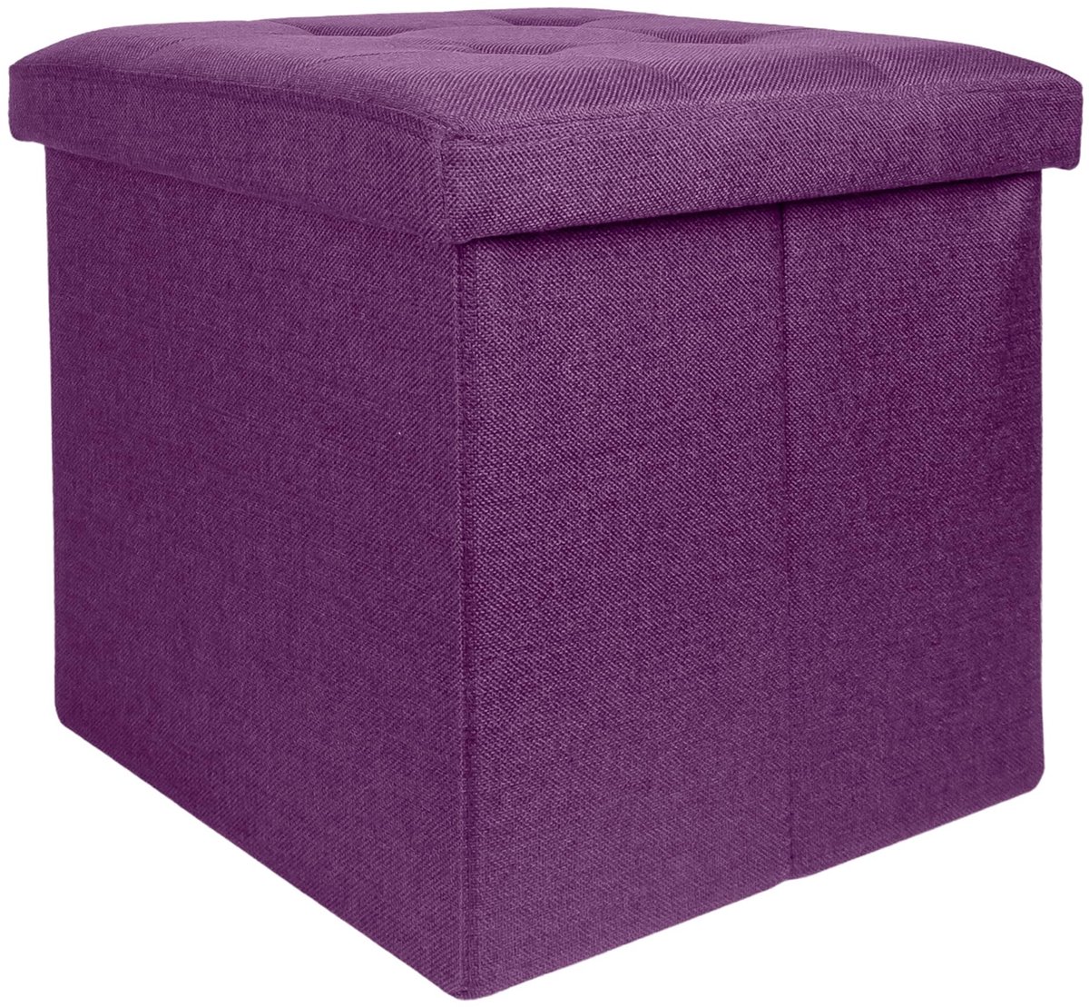 Omgoods - Vouwbare Poef met Opbergruimte in Fog Purple