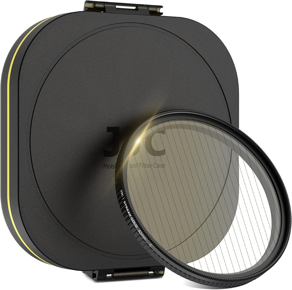 Kiorafoto 82MM Gold Streak Special Effects Lens Filter,Anamorphic Filter for Camera Photos and Cinematice - ShopVlot