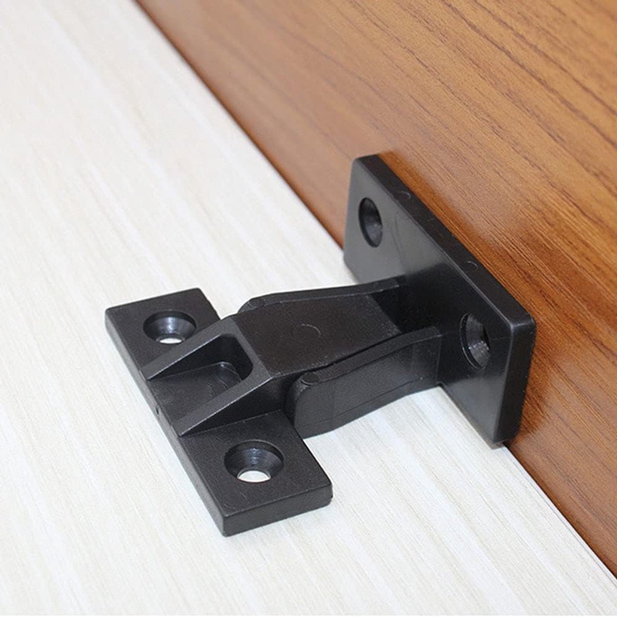 SnelShoppen - Skirting Fasteners Fittingen Druk In Paneel Clip 4PCS, Stevige Verbindingen voor Paneel Bevestiging, Zwart, 48mm x 25mm x 30mm