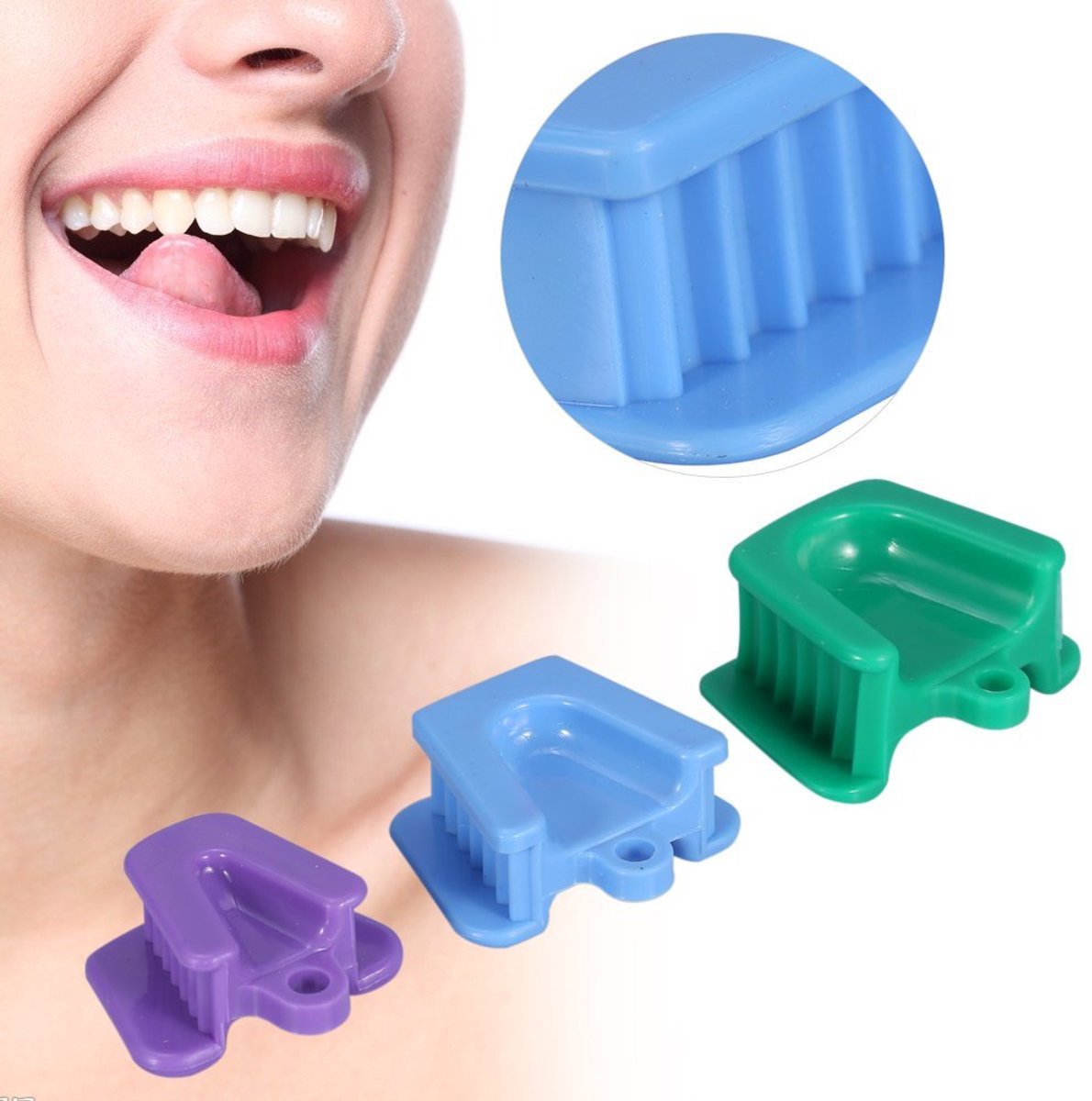 Silicone mondsteunen set van 3 - verschillende maten - veilig en niet-toxisch - ideaal voor tandheelkundige zorg - ShopVlot