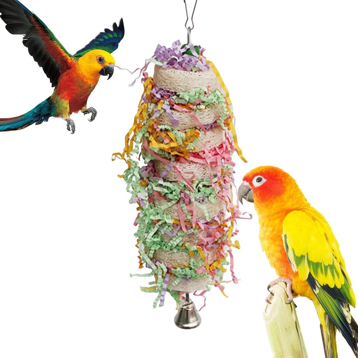 Vogel Foerageerspeelgoed - Vogel Kauwspeelgoed Snipperspel - Mentale Stimulatie Vogels - Interactieve Snavelverzorging - 27 cm Hoog - Niet gespecificeerd