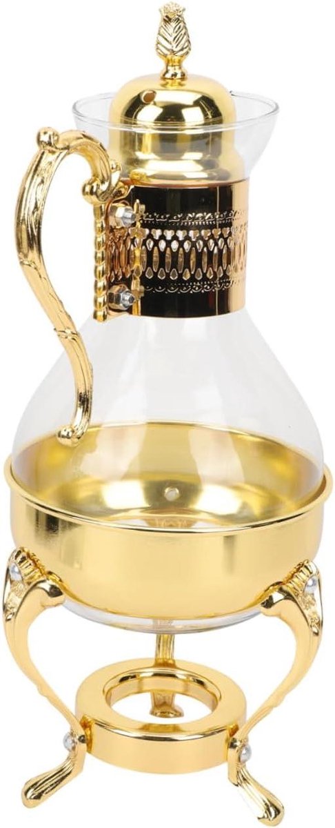 Verwarmbare Koffiekan - Glazen Theepot - Dranken Serveren - Grote Capaciteit - 1020 Gram - Transparant