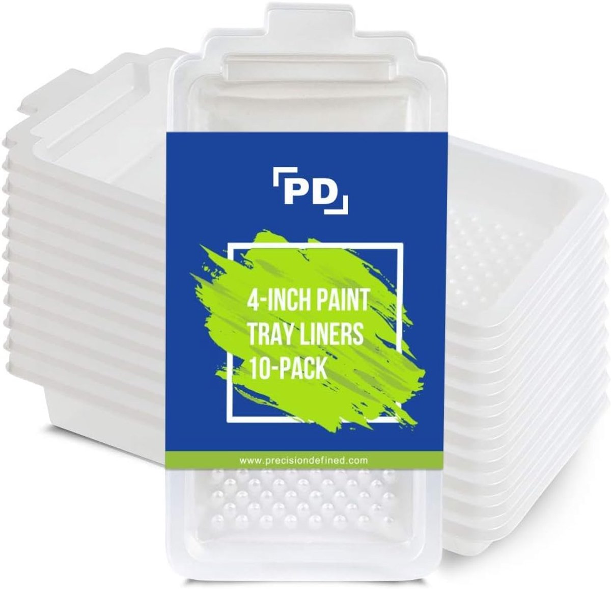 Verfbakjes 10 cm (4 inch) - geribbelde randen - geschikt voor 4 inch verfrollers - ideaal voor nauwkeurig verven - ShopVlot