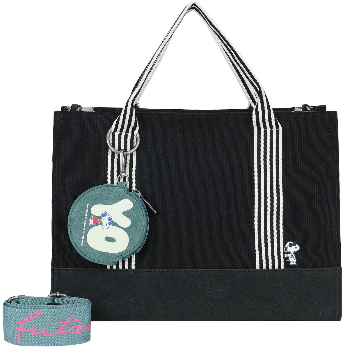 Fritzi aus Preußen handtas schoudertas Peanuts™ x Fritzi Tote Bag Cool Black zwart