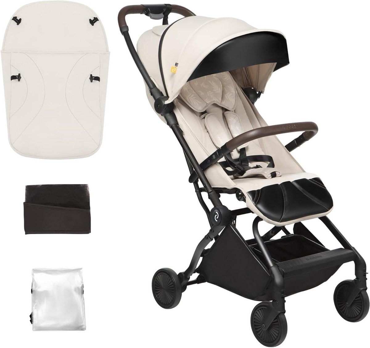 Reisbuggy - Kinderbuggy Kinderwagen - Compact Reizen - Automatisch Inklapsysteem - Tot 22 kg - Beige