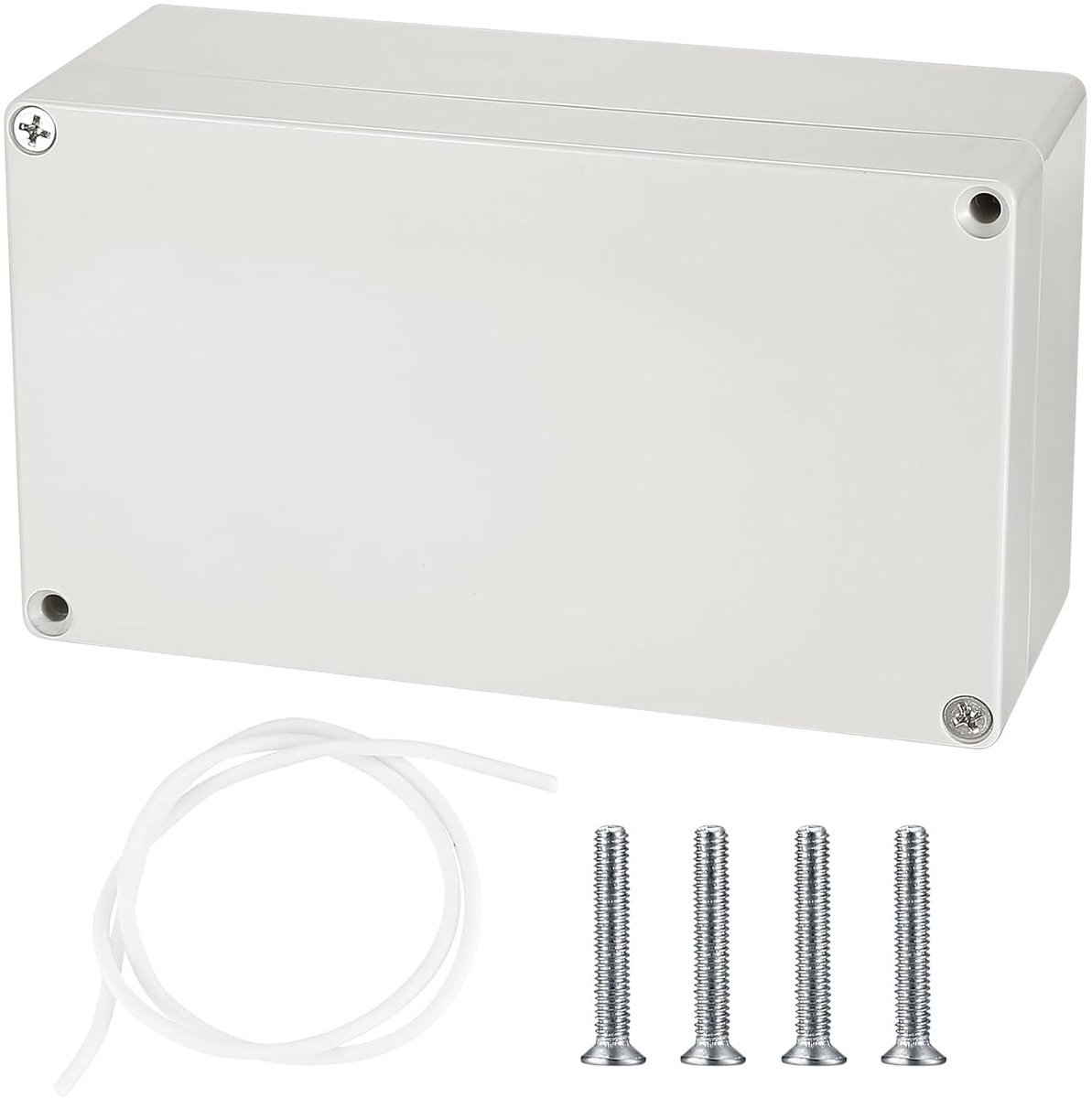 SnelShoppen - Waterdichte Elektronica Aansluitdoos IP65, Junction Box, Opbouwdoos voor Elektronica Projecten, Kunststof Behuizing, Grijs/Wit, 158 x 90