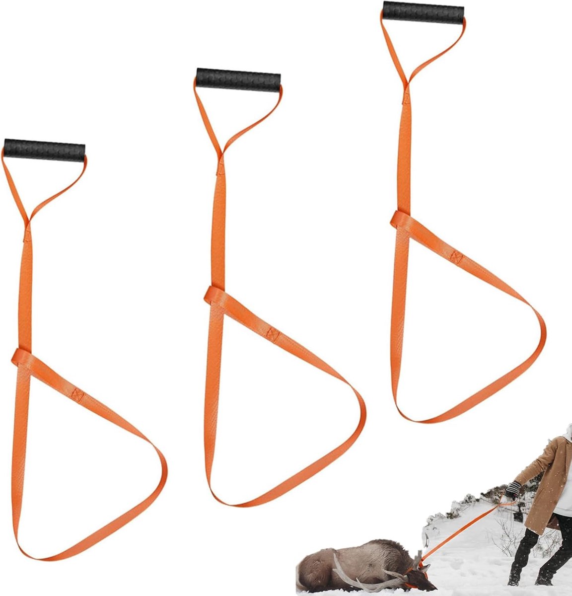 Deer Rails 3 Stuks - Robuust Antislip Trekband - Eenvoudig in Gebruik - Veilig en Duurzaam - ShopVlot