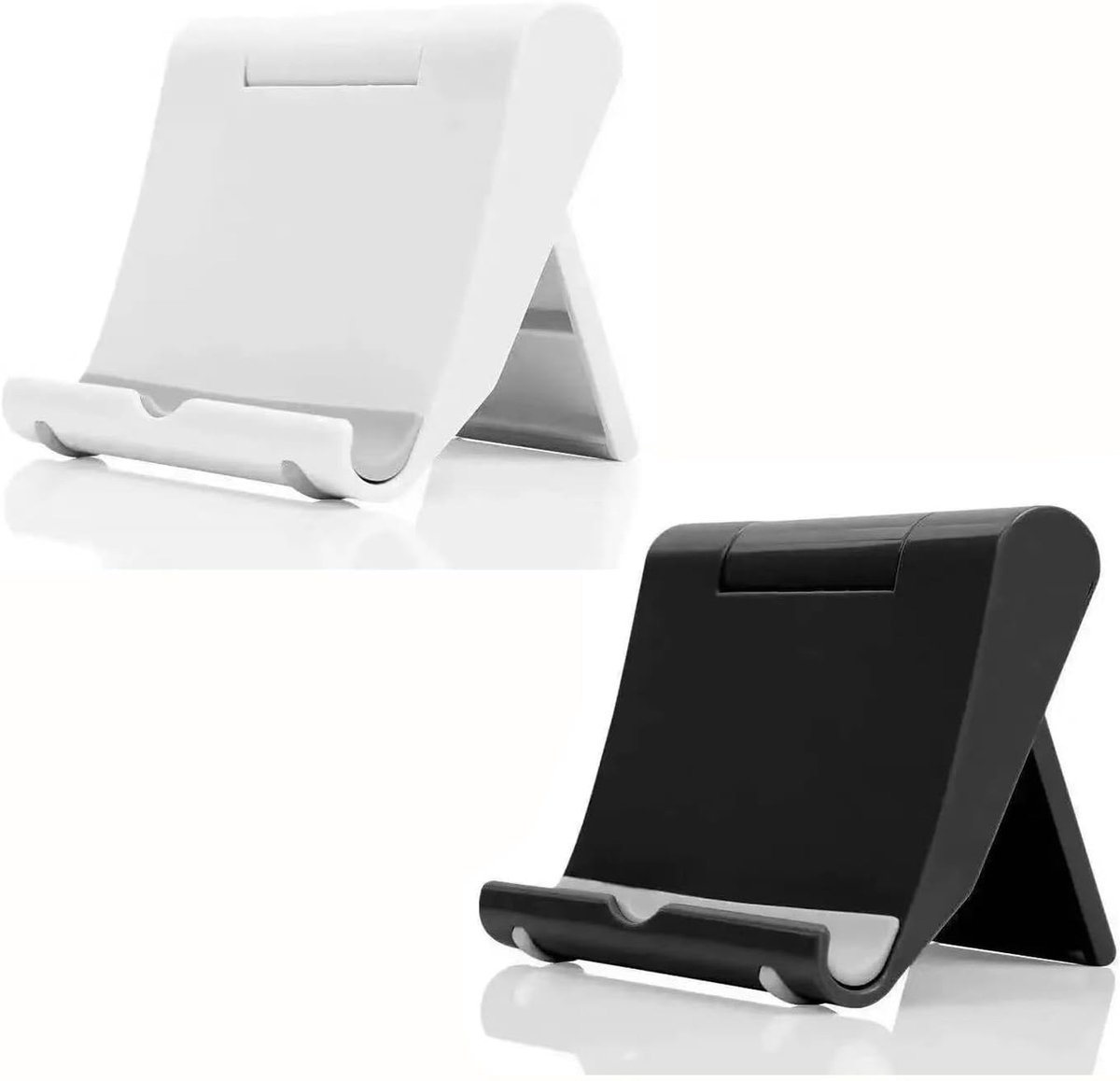 Vouwbare Telefoonstandaard - 2 Stuks Verstelbare Telefoonhouder voor Bureau, Kantoor en Reizen, Perfecte Accessoires voor Mobiele Apparaten
