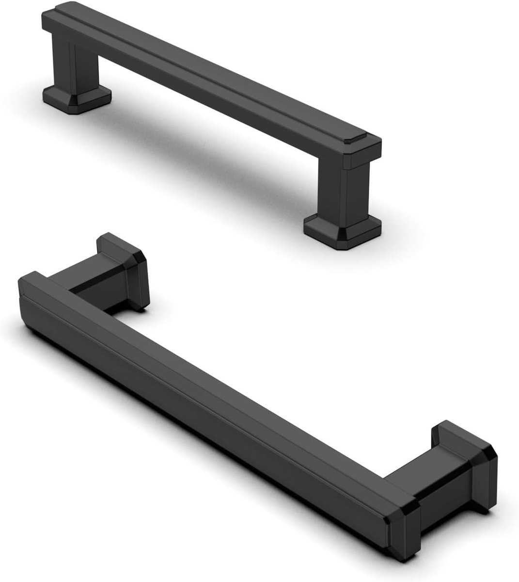 Set van 10 Matte Zwarte Ladehandgrepen - 96mm Gatafstand - Duurzame Zinklegering voor Keuken, Kasten en Meubels