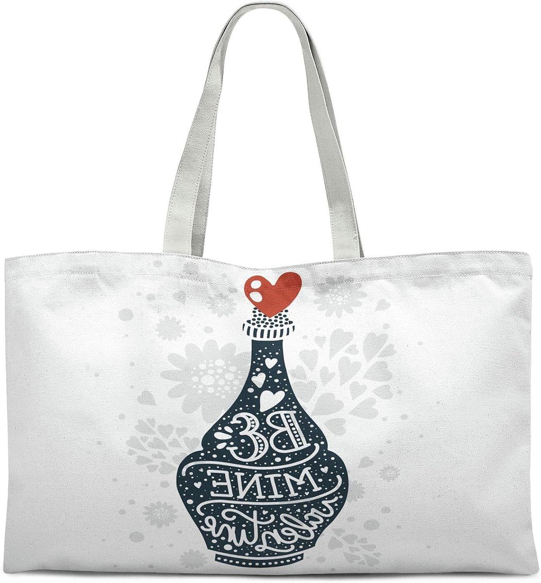 Katoenen Tote Bag - Draagtas Boodschappentas - Dagelijks Gebruik - Milieuvriendelijk Ontwerp - 47x42cm - Multicolor