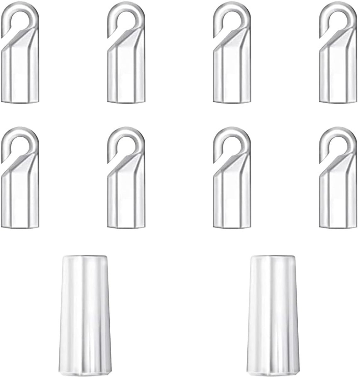 Wandtip haak set 10 stuks - helder plastic - vervangingsset voor jaloezieën - eenvoudig gebruik voor gordijnen - ShopVlot