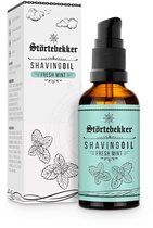 Störtebekker® Premium Scheerolie Fresh Mint - Transparante Scheerolie voor Precieze Scheerbeurt - 50ml Shaving Oil - Voor Alle Huidtypen - Verzorgt met Aloë Vera - Ook te Gebruiken als Aftershave