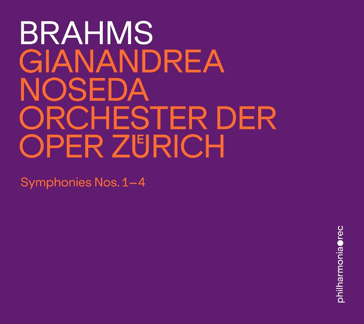 Orchester Der Oper Zurich, Gianandrea Noseda - Brahms: Symphonies Nos. 1-4 (2 CD)