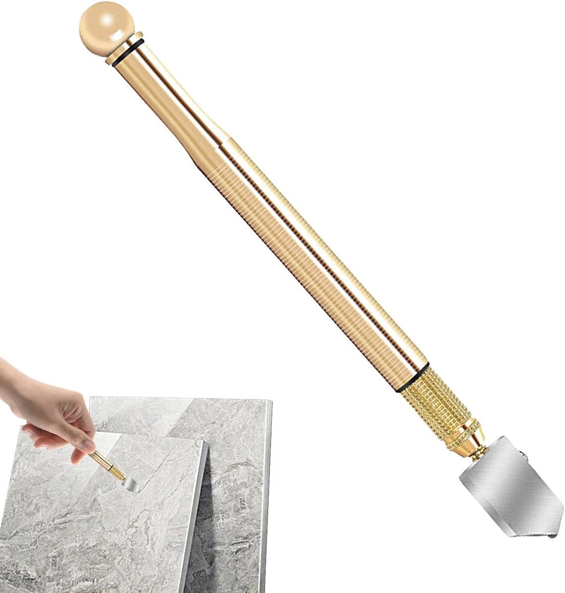 Glassnijder Tegelsnijder - Glassnijder Tegelsnijder - Precisie snijden - Ergonomisch handvat - 172 mm - Chroom