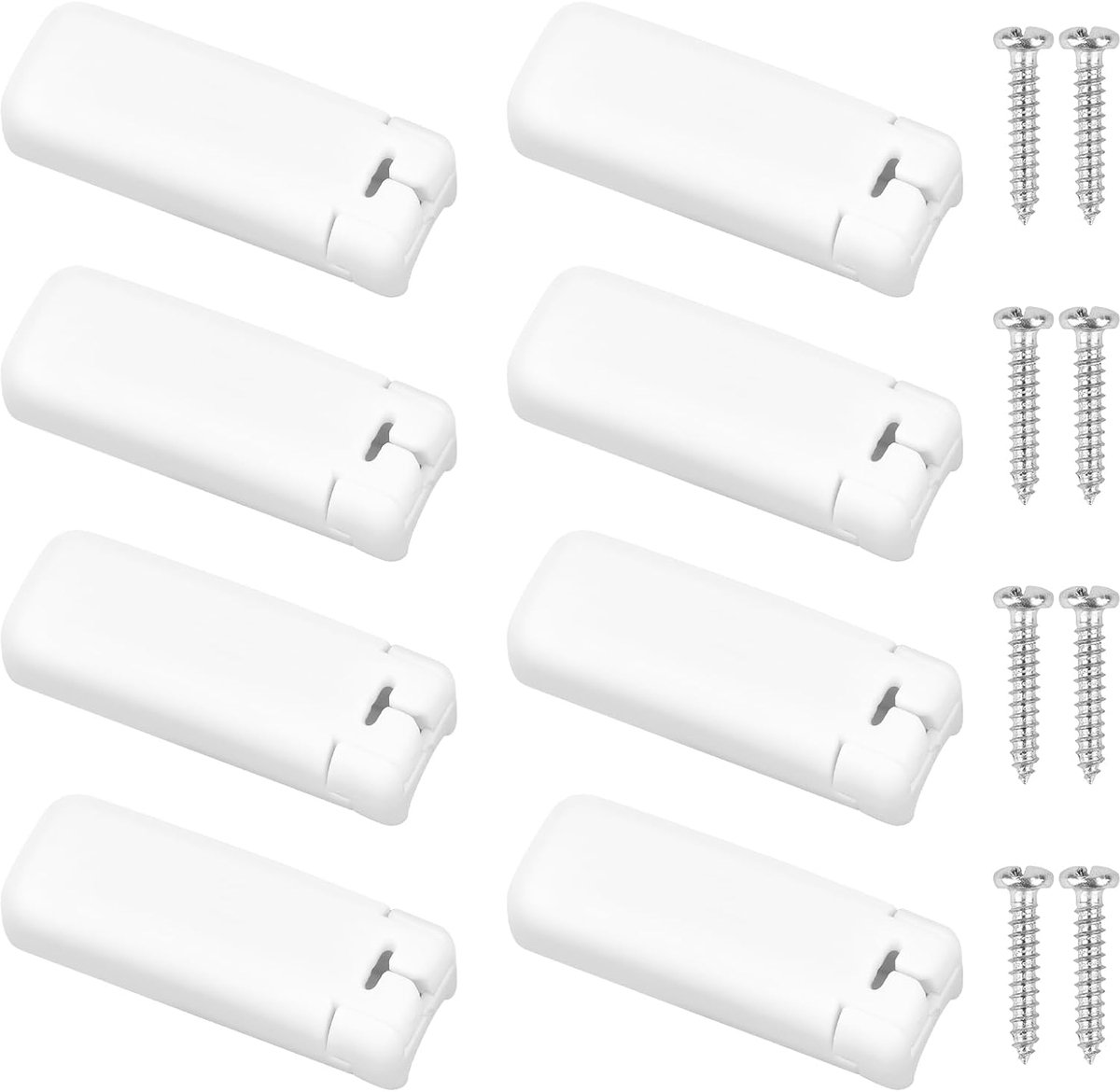SnelShoppen - Pack van 8 Geplooide Lashing Loves, Universele Klemsteunen voor Bevestiging, Stabiele Plastic Ondersteuning voor Drilling en Tensioners,