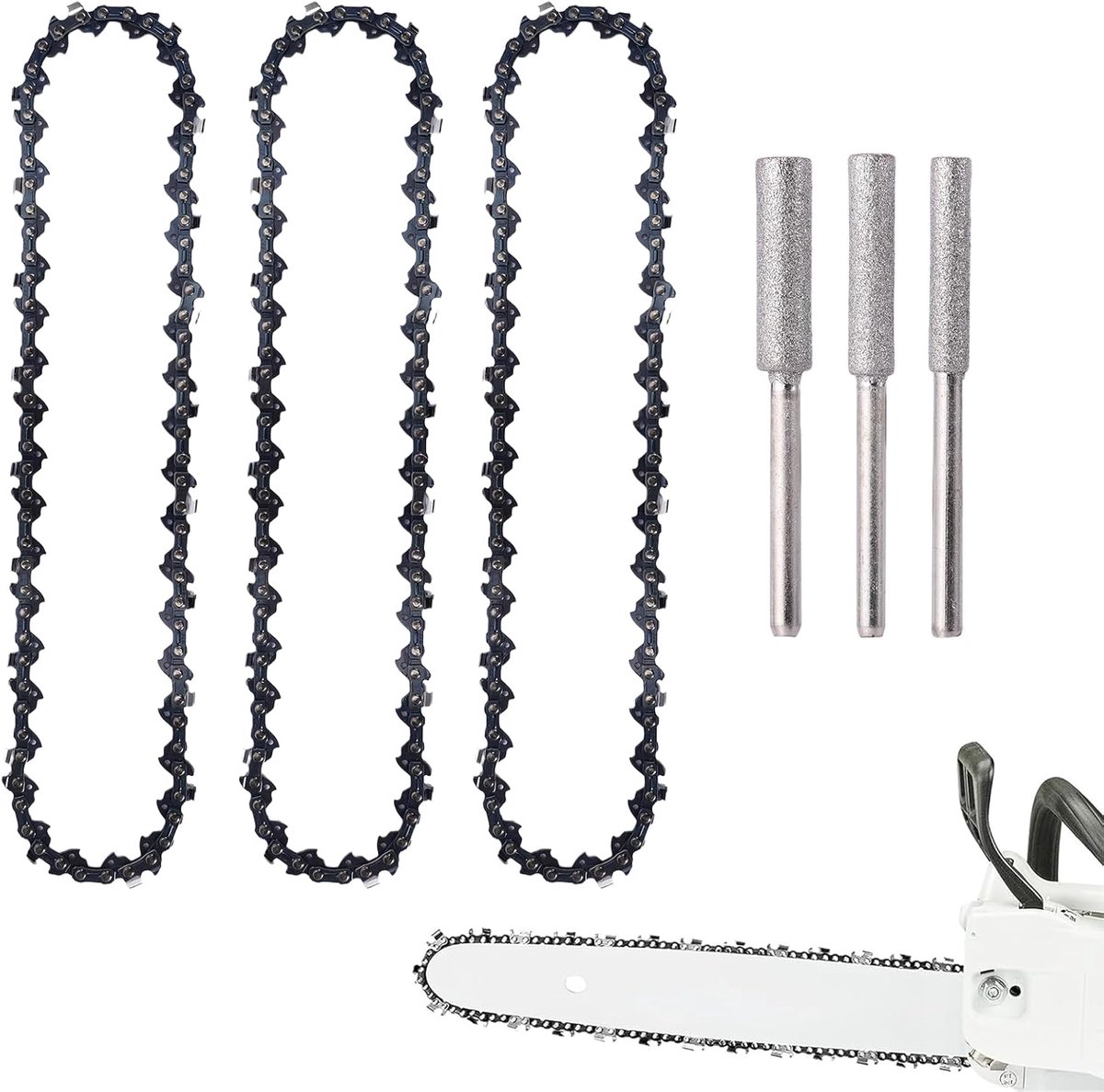 Zaagkettingen, 25 cm 3/8 Inch LP 40 Aandrijfschakels 1,1 mm, Terugslagarme Ketting, Compatibel met Makita DUC254Z, Oregon, Einhell-GE-LC 18/25 Li