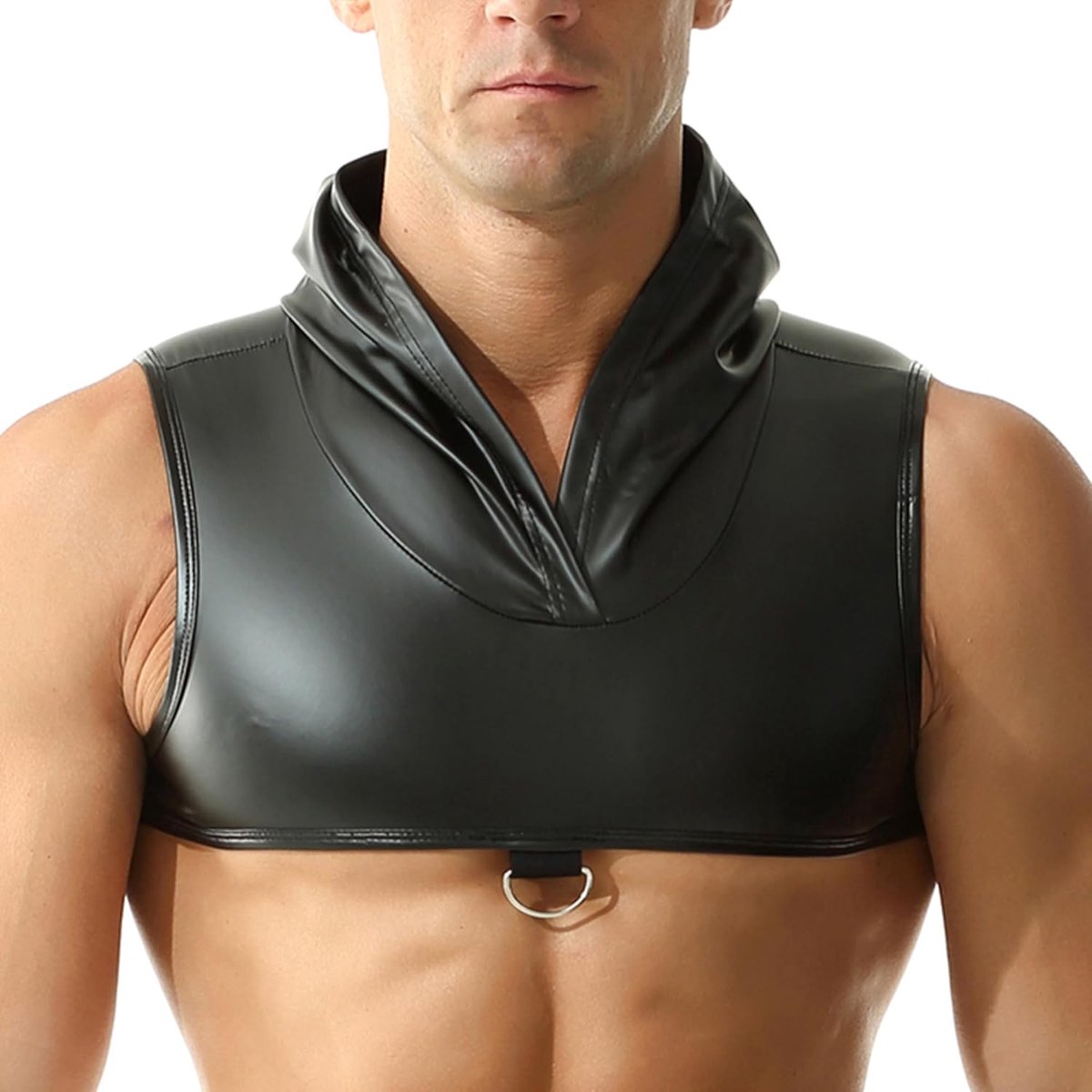 Kunstleer onderhemden voor heren, mouwloze tanktops, gespierde pasvorm, gilet tops, modieuze onderhemden