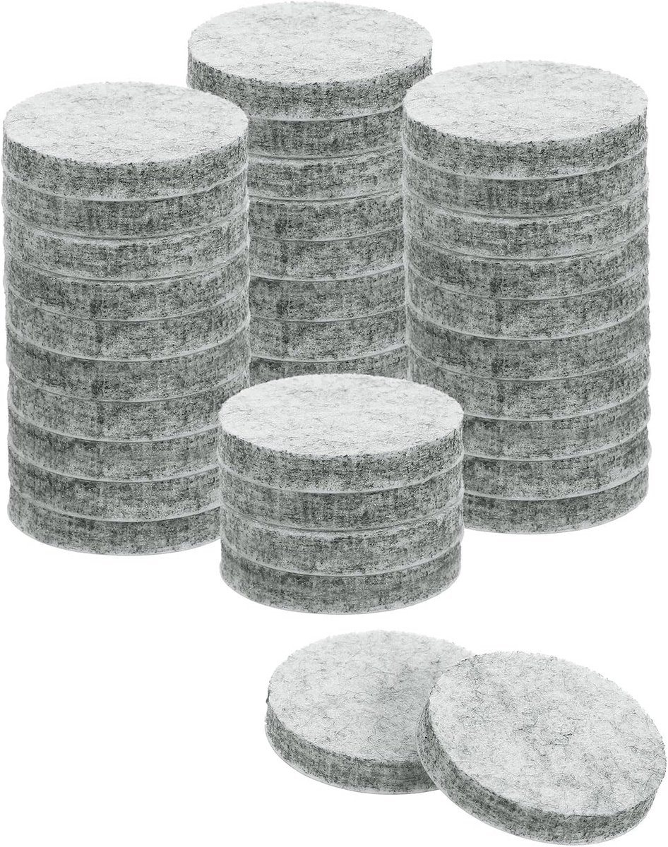 Meubelpads, 36 stuks, 3,25 inch, ronde zelfklevende vilten meubelpads, vloerbeschermers voor meubelpoten, stoelen, poten, hardhouten vloeren (grijs)