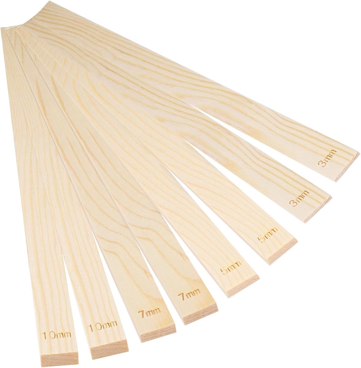 Gids voor pottenbakkersgereedschap, 8 stuks houten platen, pottenbakkersgereedschap, 3/5/7/10 mm, pottenbakkersstaven, rolgeleidingsstaven, deegroller, geleidingsstaven