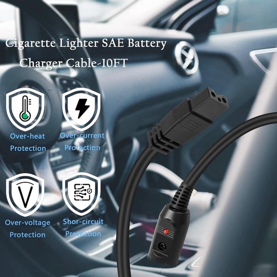 Koelbox 12V Cigarettenaansteker Kabel - 3M/10FT - Vervangbare Adapter - Ideaal voor gezinsuitjes - ShopVlot — afbeelding 5