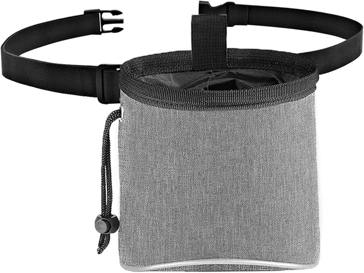 Traktatiezak voor honden 12,12 x 5 cm - waterdicht Oxford-weefsel - geïntegreerde poepzakdispenser - ShopVlot