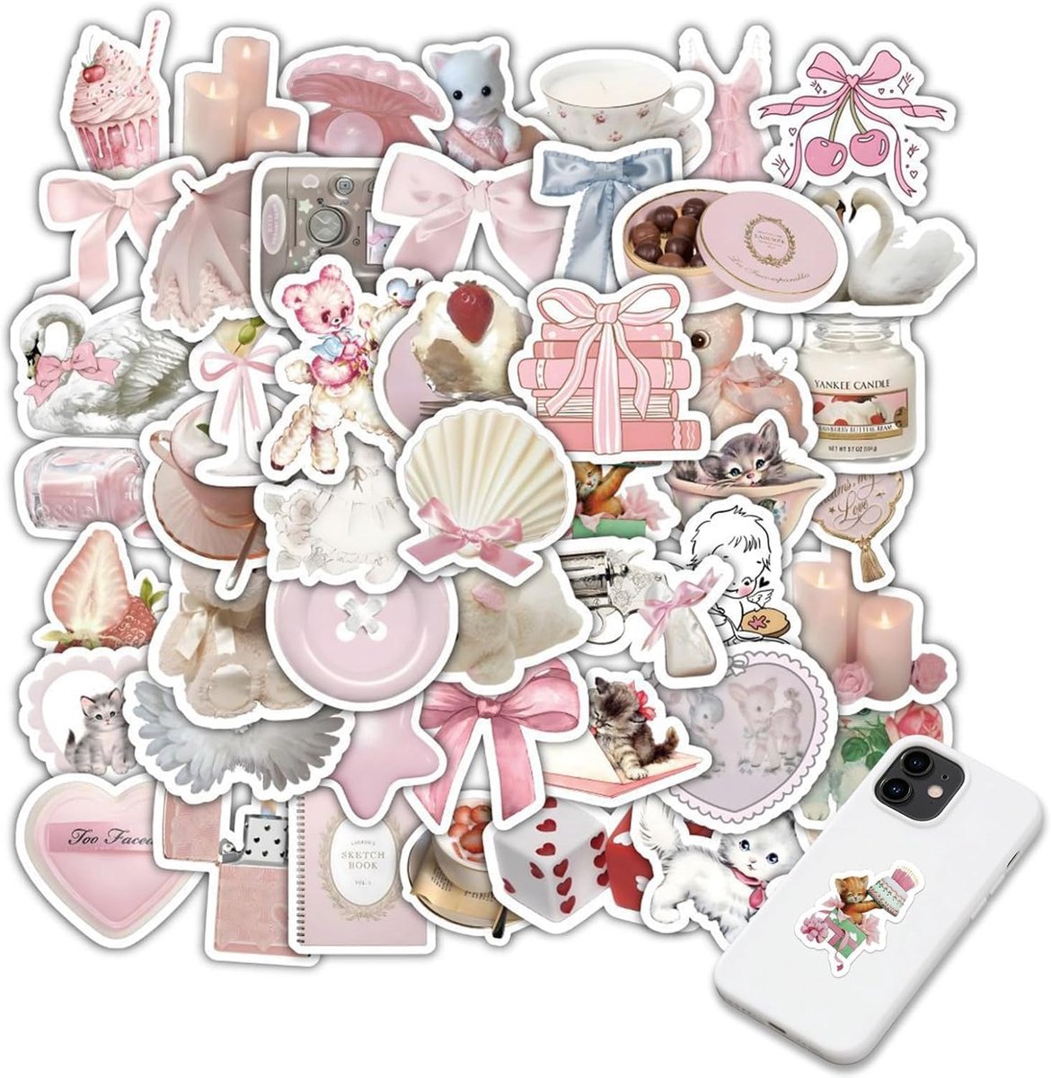 Sticker set 120 stuks - Y2K stijl - waterdicht - perfect voor persoonlijke creativiteit - ShopVlot