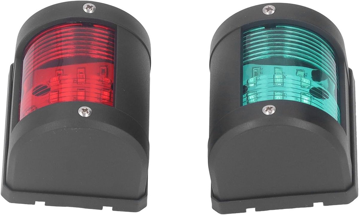 Navigatieverlichting Rood Groen Set, Signaallichten Positielichten voor Marineboten Jachten, Waterdichte Bootverlichting voor Veiligheid op Het Water