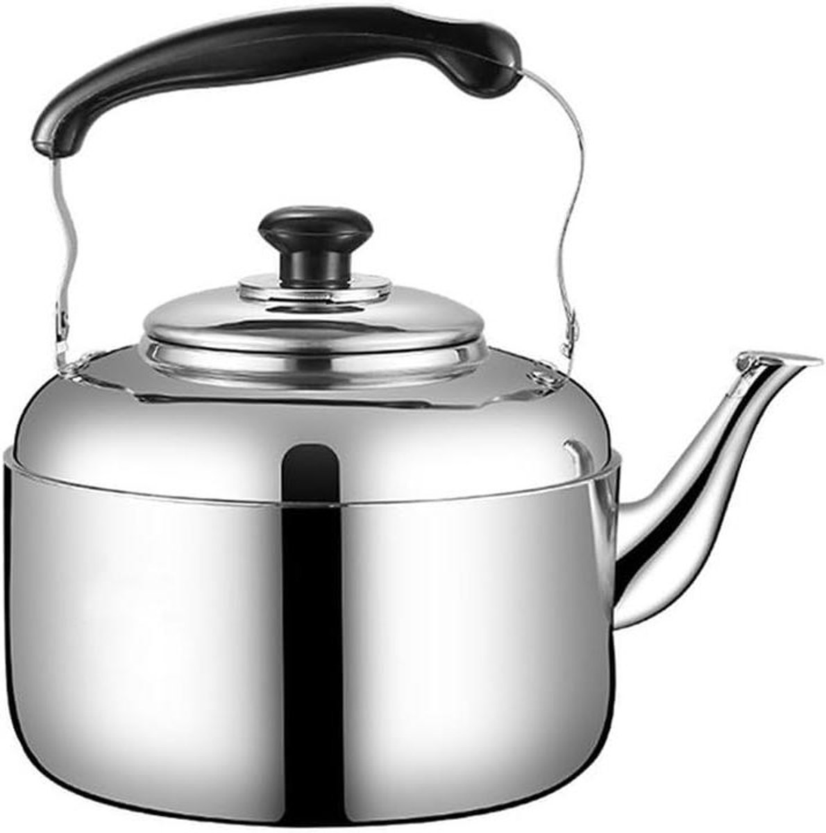 Fluitketel Roestvrijstaal - Waterkoker Inductie - Water Koken - Automatisch Fluitje - 1.5 Liter - Zilver