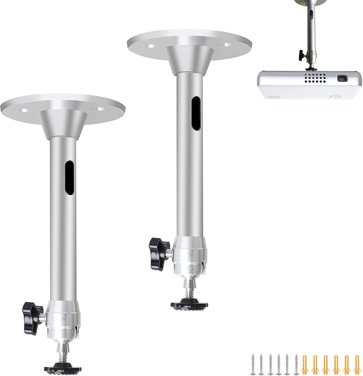 Plafondbeugels voor videoprojector 180 mm - 360° draaibaar - compatibel met projectoren en camera's - ShopVlot