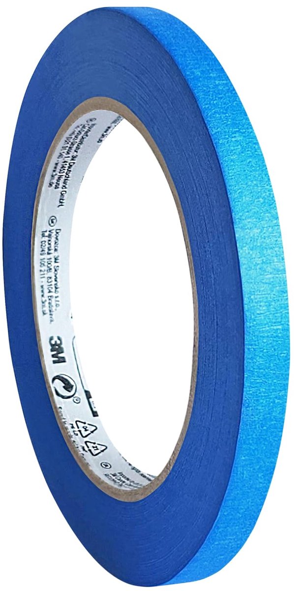 Verf tape 50 m - blauwe crepe tape - professioneel kwaliteit - voor scherpe verf randen - ShopVlot