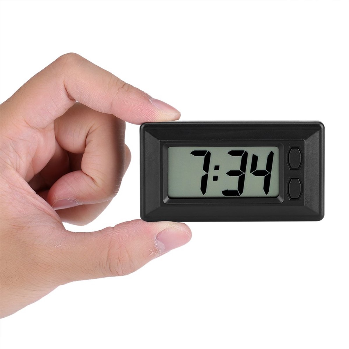 Mini digitale klok LCD 7,7 x 4,2 cm - elektronische weergave - datum en kalender - ideaal voor motorfiets en kantoor - ShopVlot