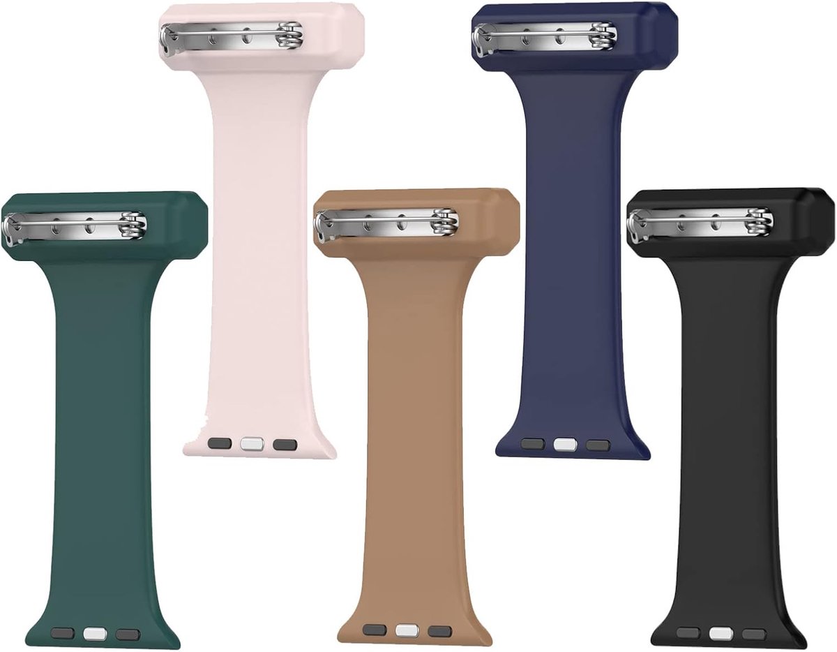 Zusterhorloge Brochebanden - Zacht Siliconen Pin Fob - Vervangende Band voor Apple Watch - ShopVlot