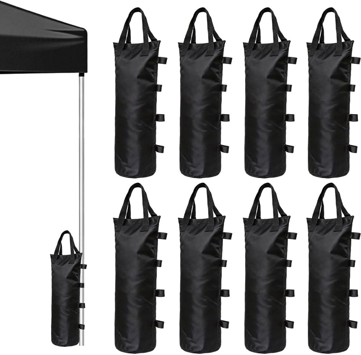 Paviljoengewichten 8 stuks - 600D Oxford zandzakken - Verzwaart paviljoen en tent - Ideaal voor tuin - ShopVlot