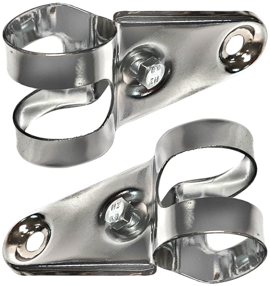 koplamphouder motorfiets - verchroomd metaal - stevige poot bevestiging - perfecte lamp verlichting - ShopVlot