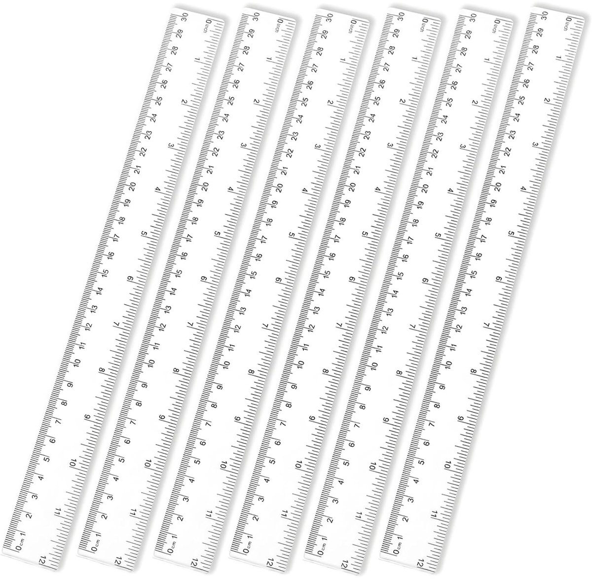 Liniaal 30 cm - transparant plastic - flexibele precisie liniaal - ideaal voor school en kantoor - ShopVlot