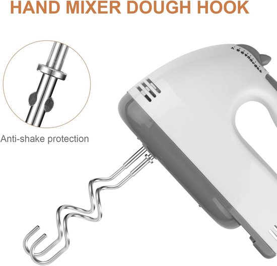 Deeghaken voor handmixer - roestvrijstaal - vervangend - perfect voor deegmixen - ShopVlot — afbeelding 3