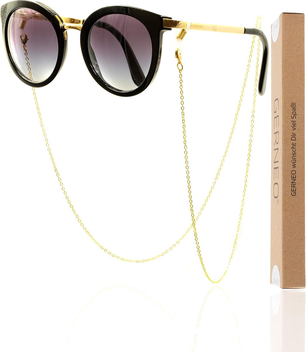 Glazen ketting goud - unieke kwaliteitsbrilkoord - trendy en functioneel - perfect voor elke gelegenheid - ShopVlot