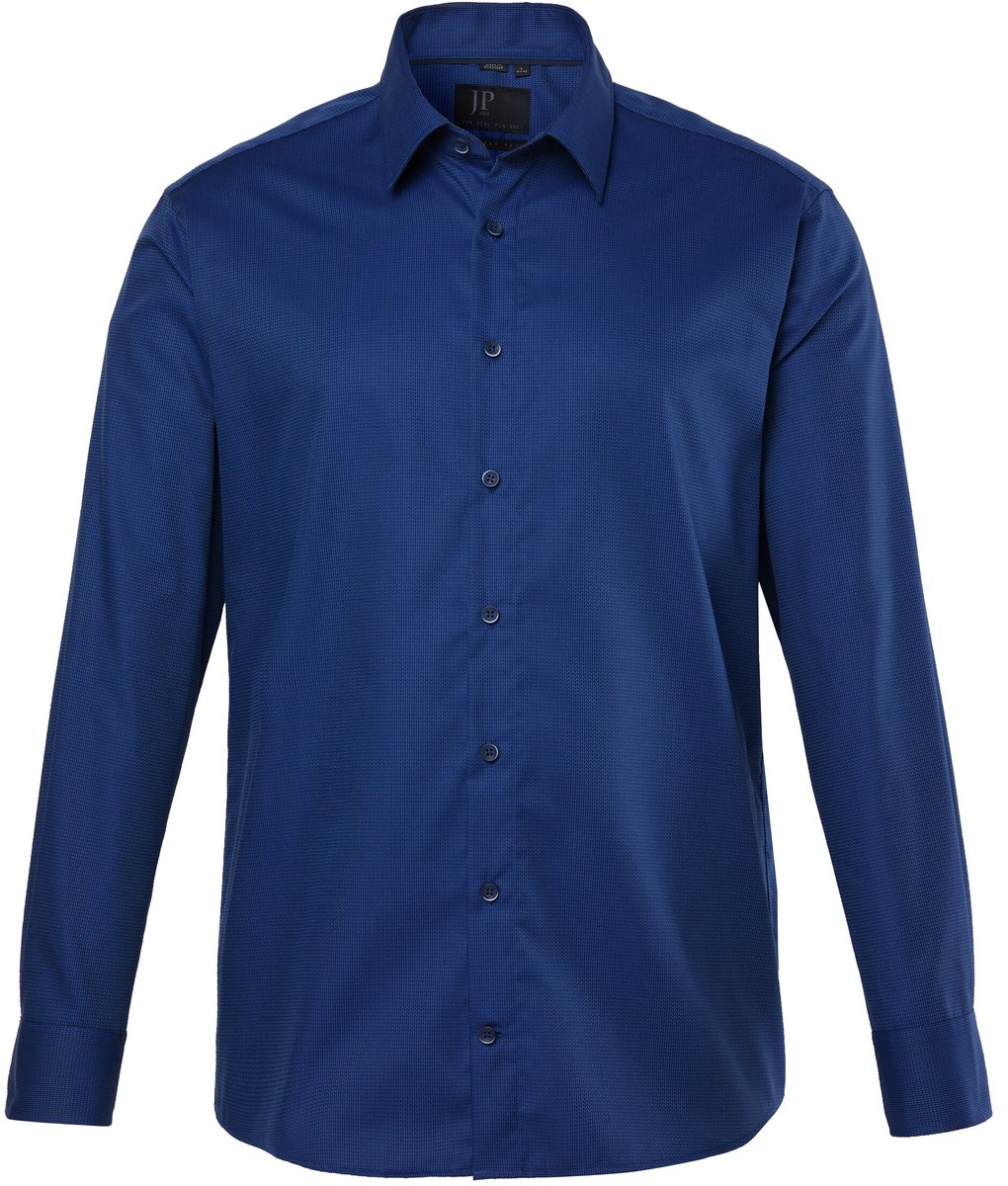 JP 1880 - Heren - Overhemd zakelijk lange mouwen comfort fit strijkvrij tot 8XL - Navy blauw - Maat 5XL