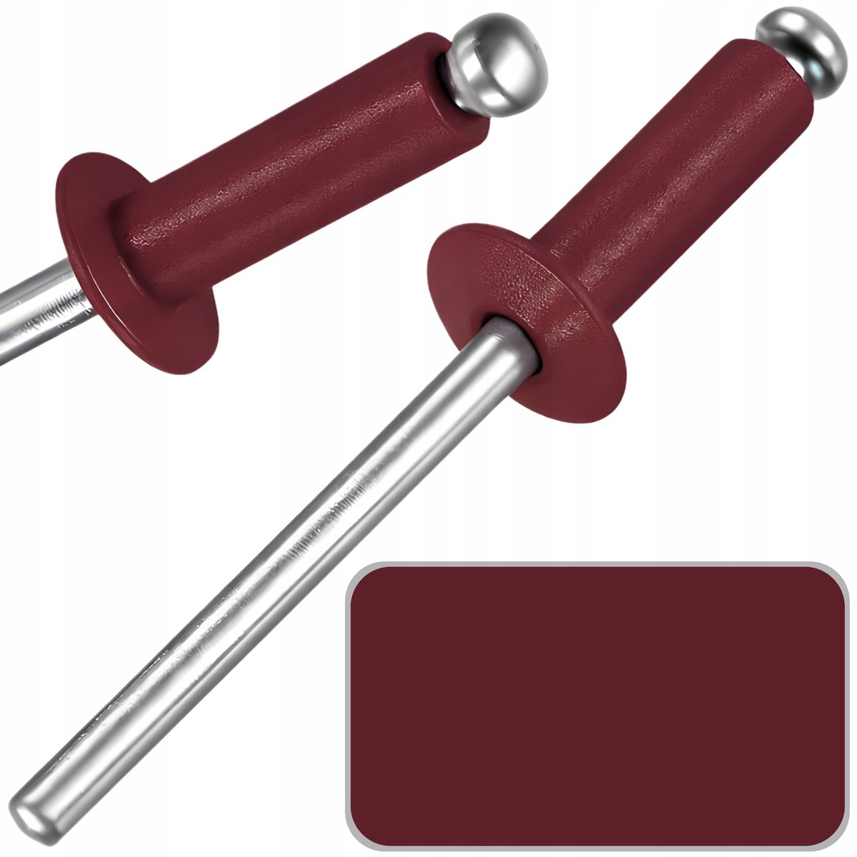 100x Klinknagels 4x10 mm RAL 3005 Bordeaux Rood - Hoge Kwaliteit