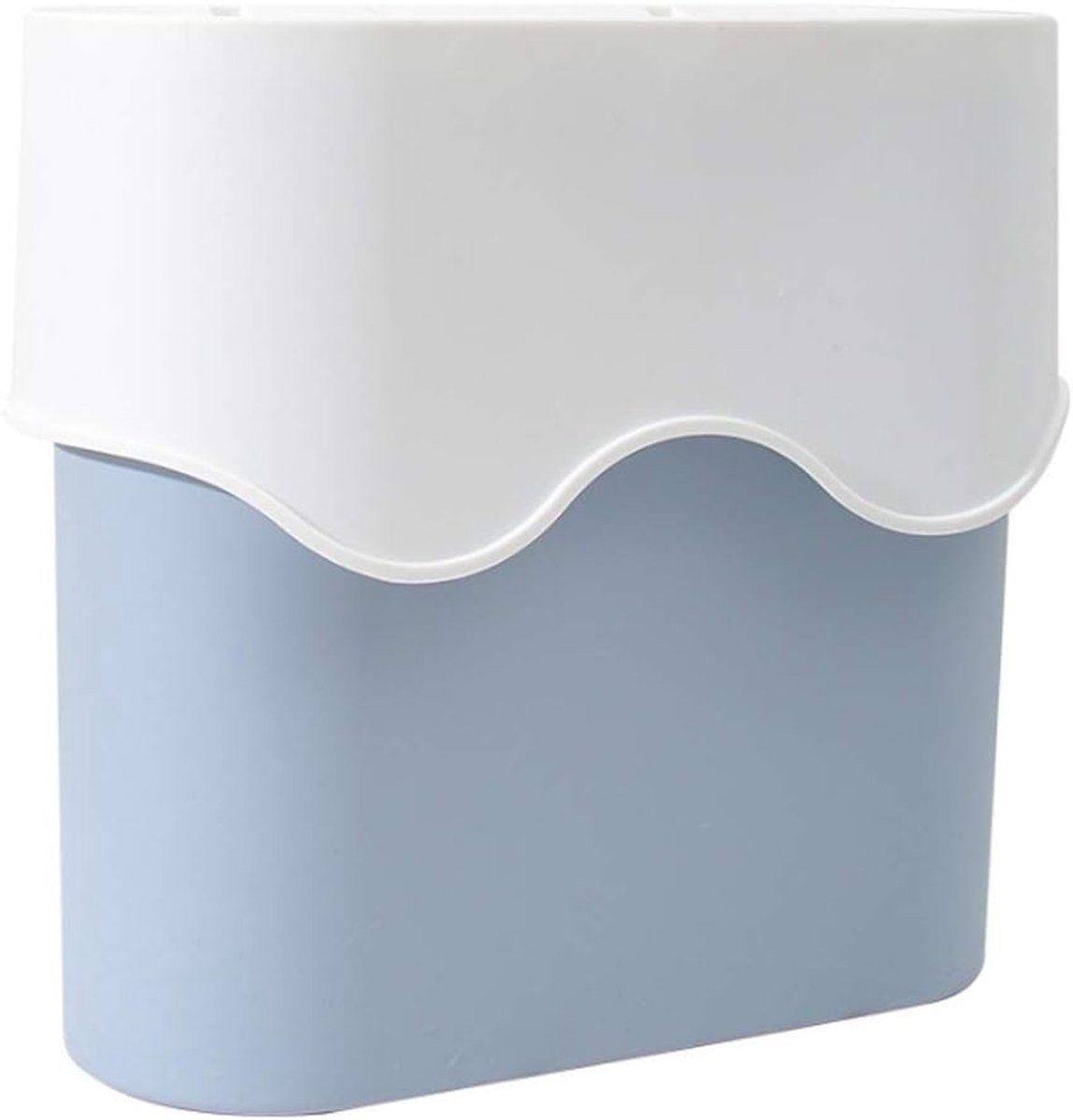 Prullenbak PP Material Trash Can Nordic Huisvuil Bin Indeling Keuken Badkamer Living Room Office Verdikte prullenbak Vuilnisbak (Color : Blue)