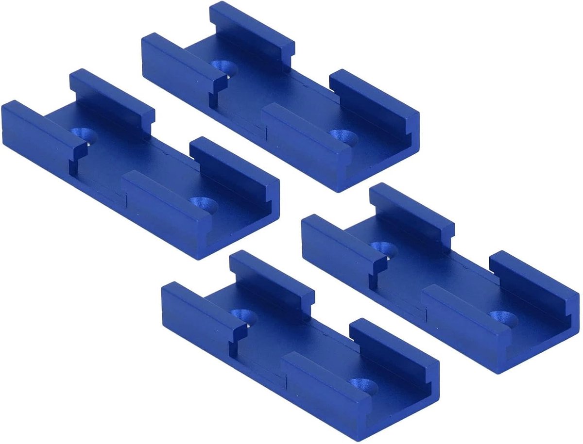 Track Cross Chute, 4Pcs Aluminium T Track Intersection Onderdelen Voor Diy (Blauw)