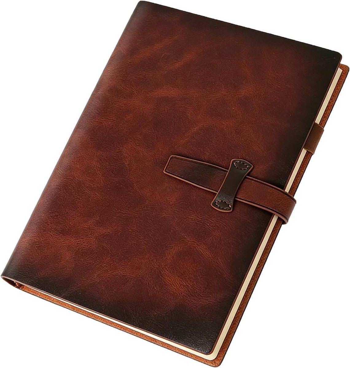 Notitieboek A5 - leer - navulbaar - ideaal voor journaling - SnelShoppen