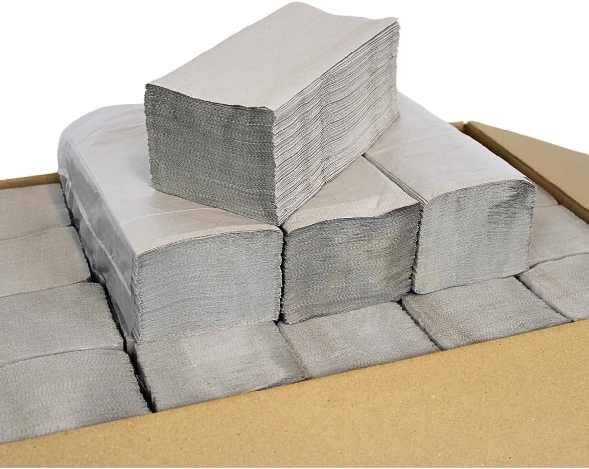 Papierrollen 1-laags 5000 vellen - 25x23 cm - ideaal voor dagelijks gebruik - SnelShoppen
