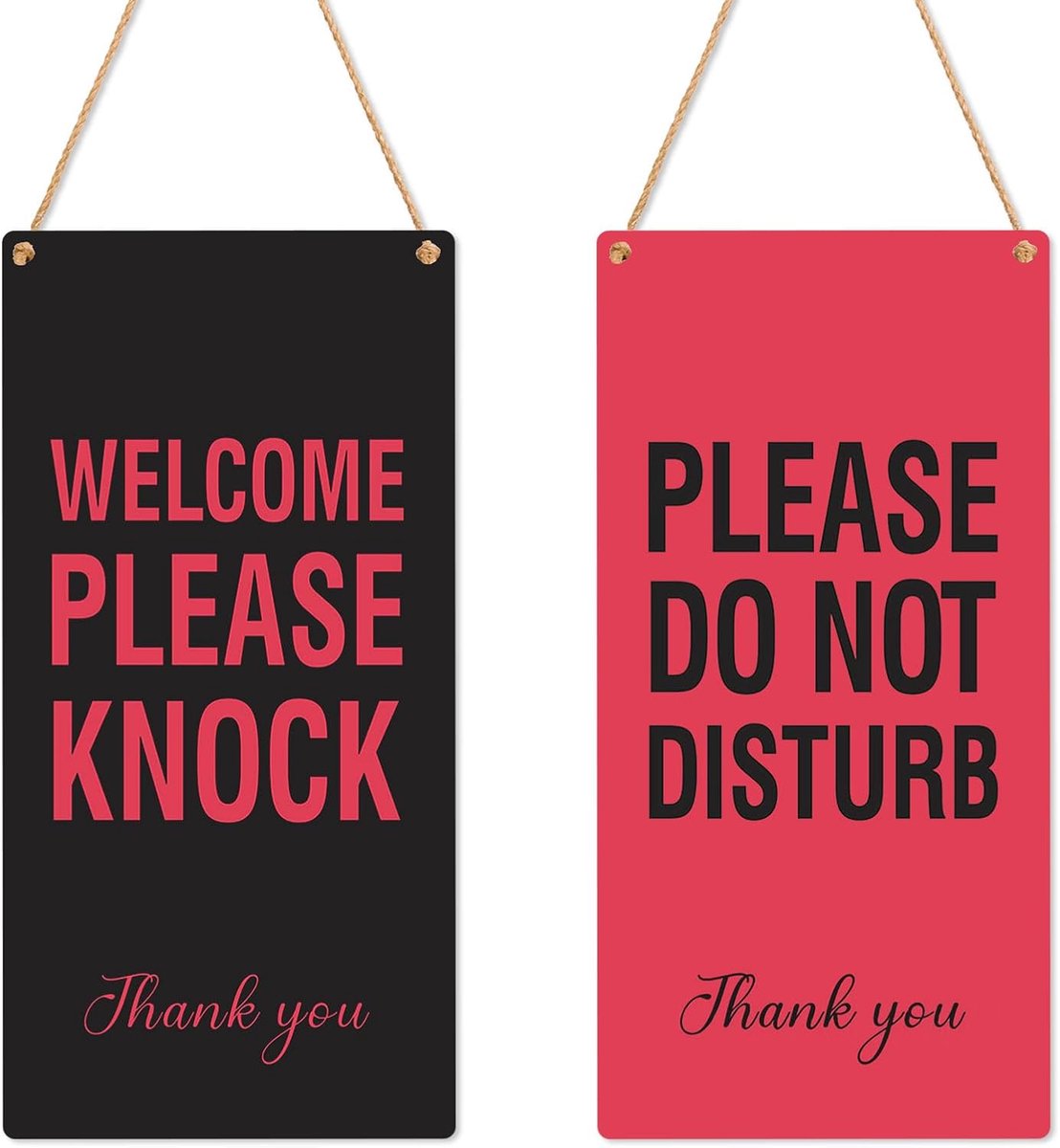 Niet Storen Bord - Omkeerbaar Dubbelzijdig Do Not Disturb Welkomst Decoratief voor Kantoor, Bedrijven, Klinieken, Behandelingen - 20 x 10 cm Acryl Hangplakker