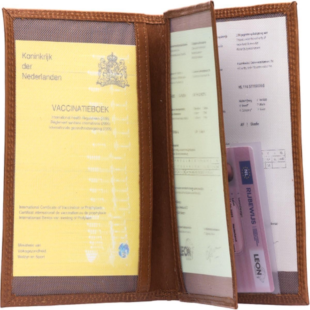 Auto papiermap - Compact - Leer - Vintage uitstraling - Ideaal voor sleutels en kaarten - SnelShoppen