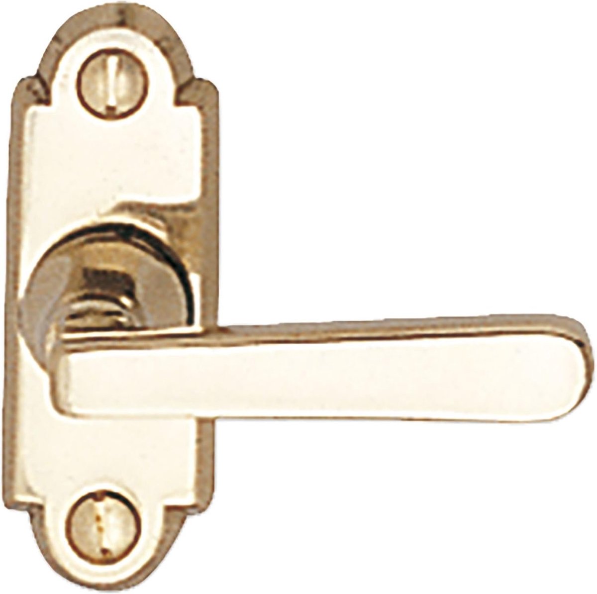 Raamgreep Alt-Wien 7x35 vierkant - elegante raamolijf lengte 60 mm, gepolijst messing