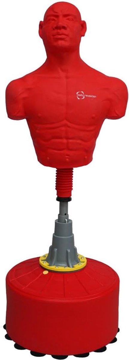 Boksenpop Vrijstaand 175cm - Rode Vechtpop - Realistisch Ontwerp - Ideaal voor Kickboksen en MMA - SnelShoppen
